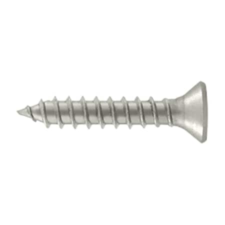 Dendesigns 1 in. Wood Screw No. 9, Satin Nickel, Steel DE2667228